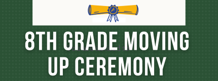Class of 2026 8th Grade Moving Up Ceremony Invite 