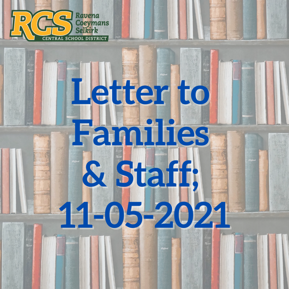 Letter to Families & Staff; 11-05-2021