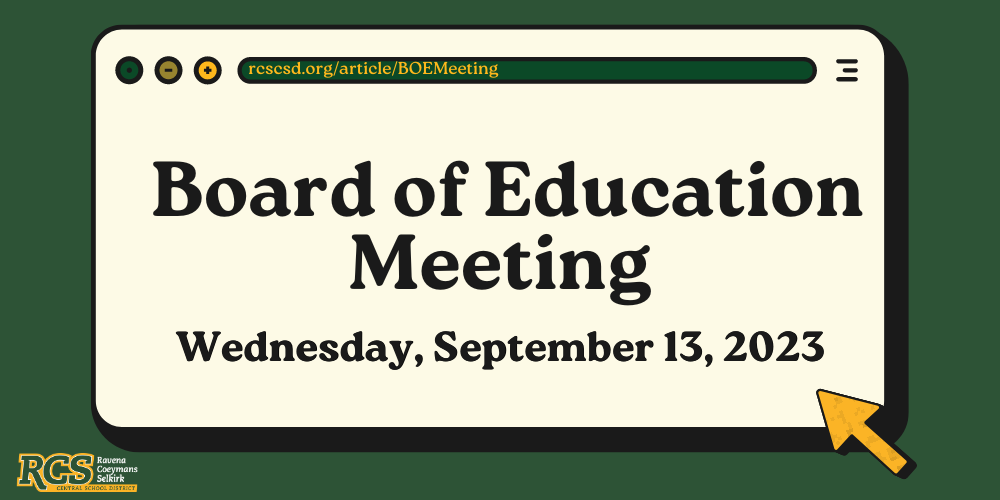 Board of Education Meeting Wednesday, September 13, 2023