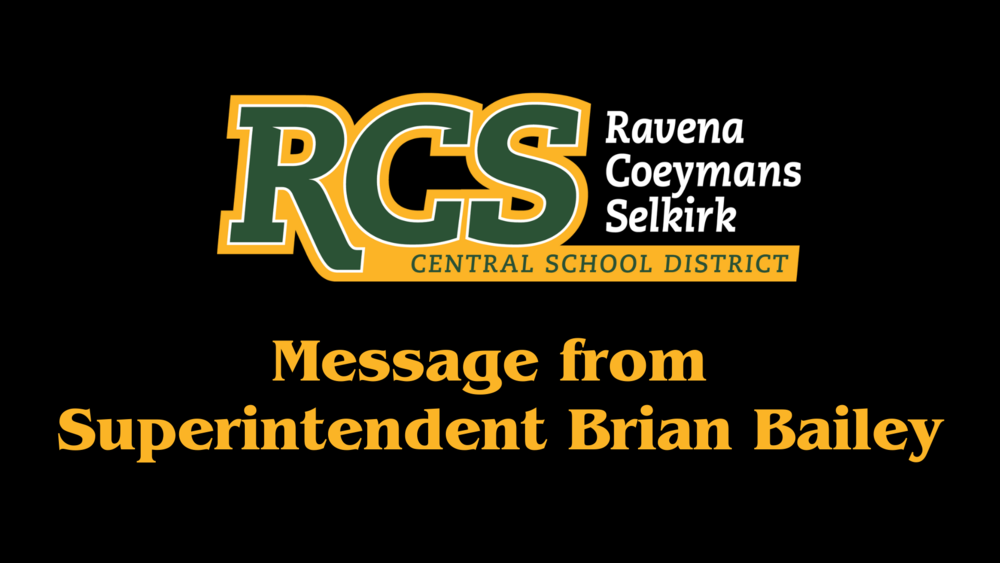 Message from Superintendent Brian Bailey; 5-17-23