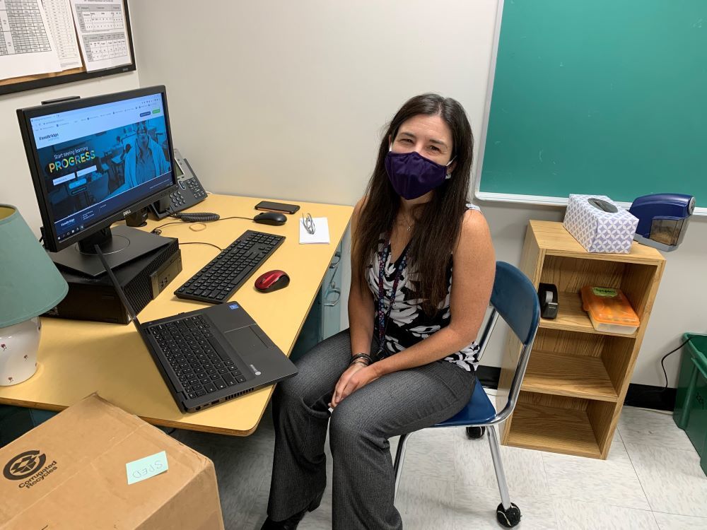 AWB teacher Ms. Pulcher in her office.