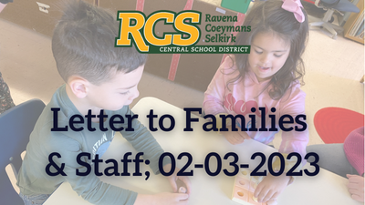 Letter to Families & Staff; 02-03-2023