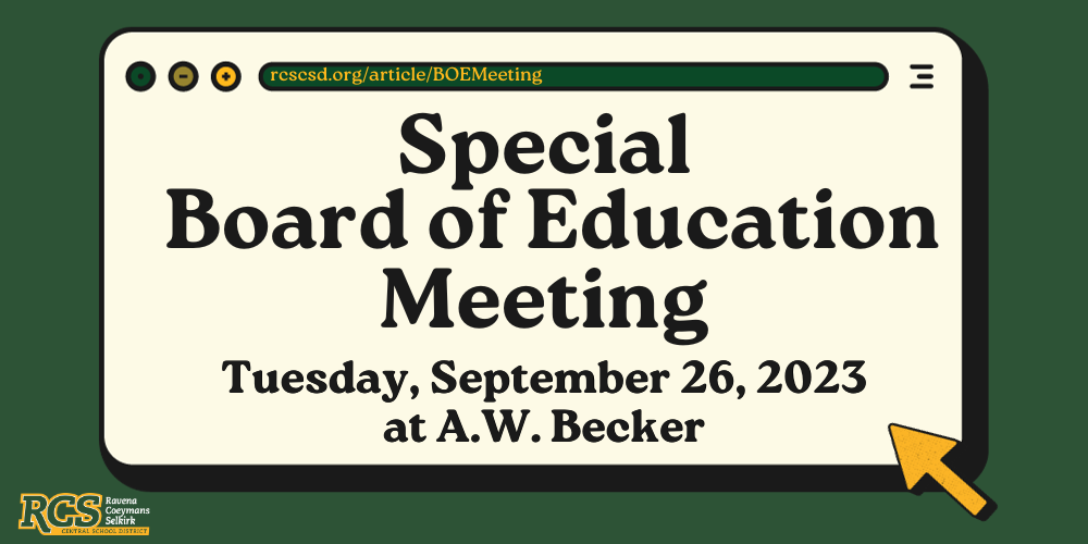Special Board of Education Meeting 9-26-23 at A.W. Becker