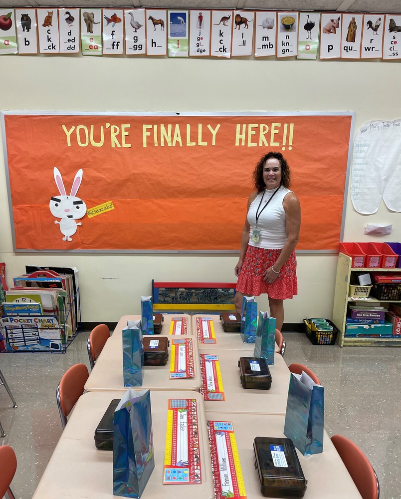 Ms. Judith Ragotzkie standing in her classroom