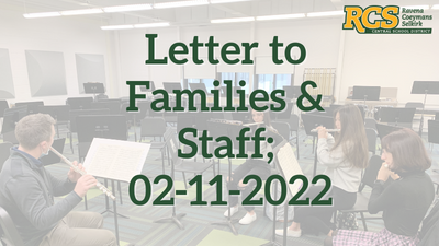 Letter to Families & Staff; 02-11-2022
