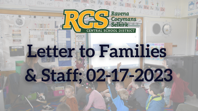 Letter to Families & Staff; 02-17-2023