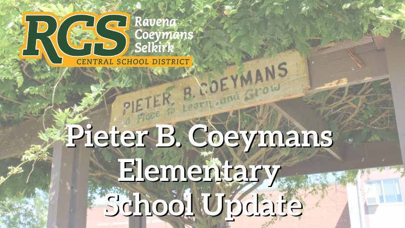 Pieter B. Coeymans Elementary School Update