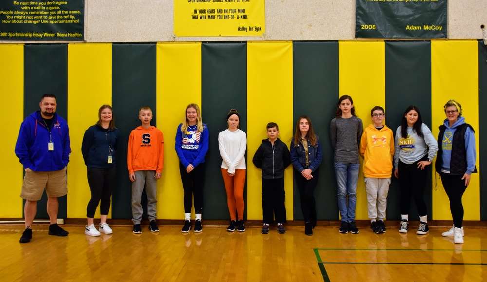 Middle School Physical Education Students of the Month - December 2022