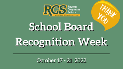  School Board Recognition Week - Thank you RCS BOE!