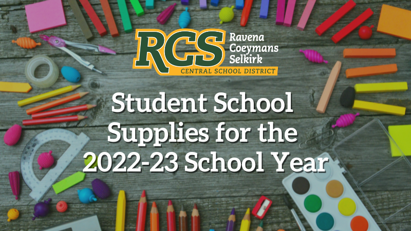 Student School Supplies for the 2022-2023 School Year