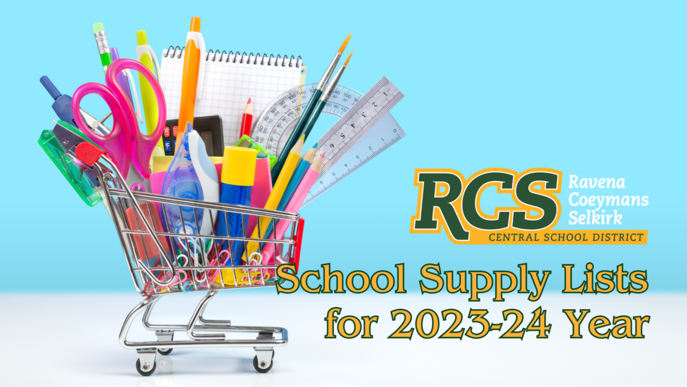 School Supply Lists for 20232024 School Year RAVENACOEYMANSSELKIRK