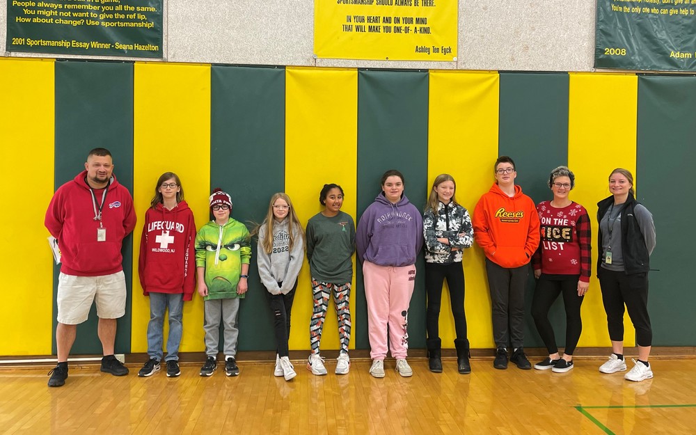 Middle School Physical Education Students of the Month - November 2022