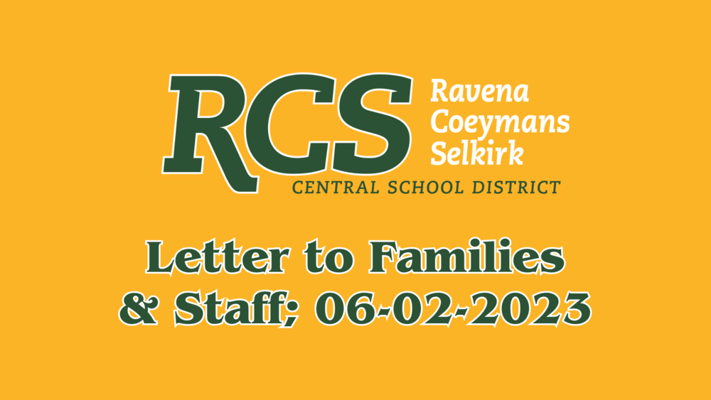 Letter to Families & Staff; 06-02-2023