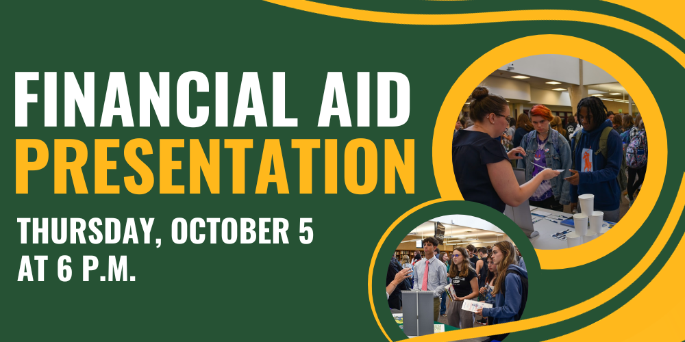 Financial Aid Presentation Thursday October 5 at 6 p.m. Pictures of students from the college fair on Friday, September 22, 2023 
