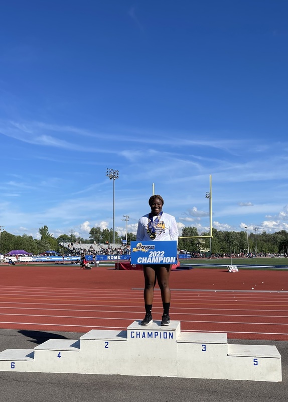 Senior Uchenna Uba takes first at NYSPHSAA Track and Field